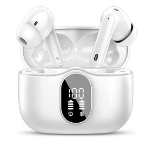 Wireless Earbuds White Bluetooth 5.3 HD Sound Unisex